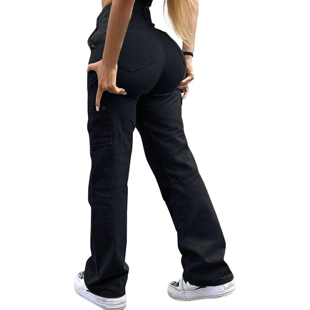 Women's Cargo Jeans Pants Cotton Spandex Casual Trousers for Daily Wear